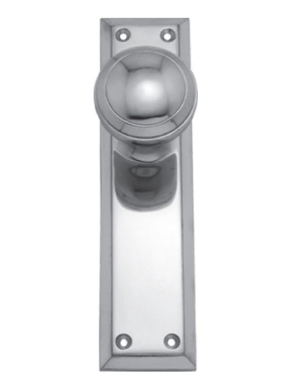 Thumbnail: Superior Brass - Federation Door Knob on Long Backplate (All Variants)