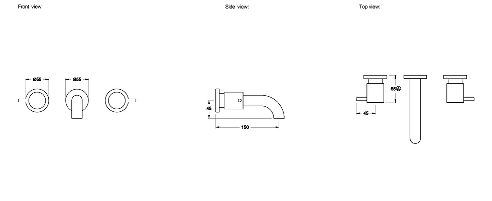Thumbnail: Brodware - City Stik - Wall Set with 150mm Spout 1.9905.00.3.01+