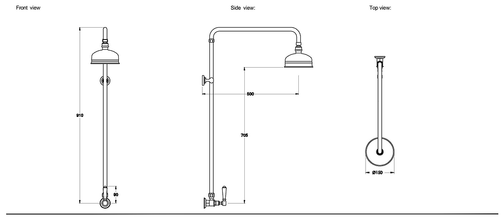 Thumbnail: Brodware - Neu England - Exposed Outdoor Shower Set 150mm 1.8013.08.2.01+