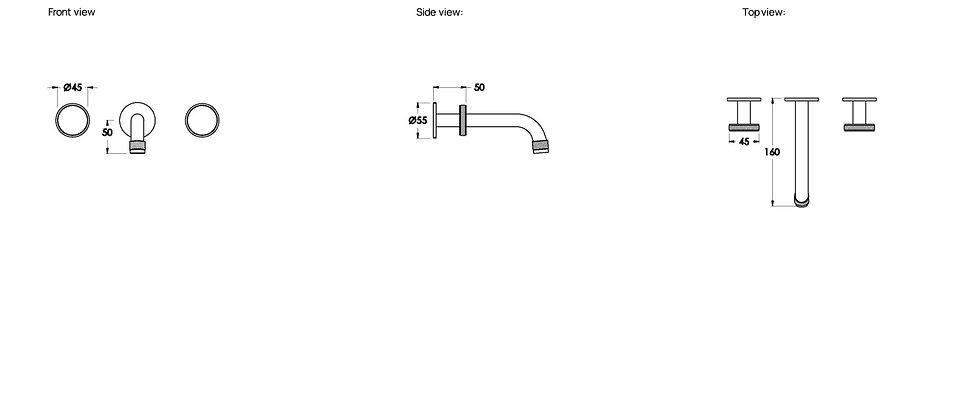 Thumbnail: Brodware - Yokato - Wall Set with 160mm Spout 1.9305.00.7.01+