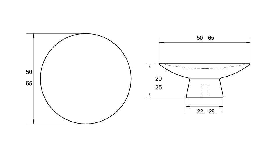 Thumbnail: Kethy - Timber - Olympia Cupboard Knob D50, 65mm
