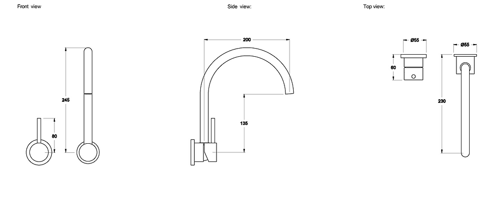 Thumbnail: Brodware - City Stik - Wall Mixer Set with 230mm Spout 1.9928.04.0.01+