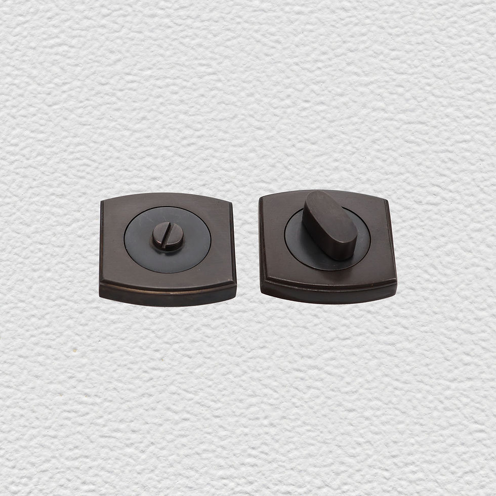 Thumbnail: Domino Brass - 9106 Arced Contemporary Privacy Turn H55xW55mm