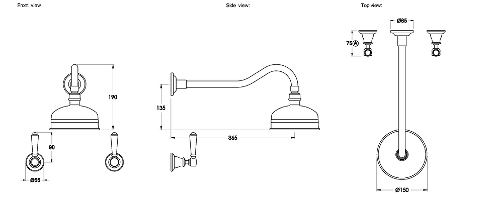 Thumbnail: Brodware - Neu England - Shower Set with 150mm Rose 1.8011.00.2.01+