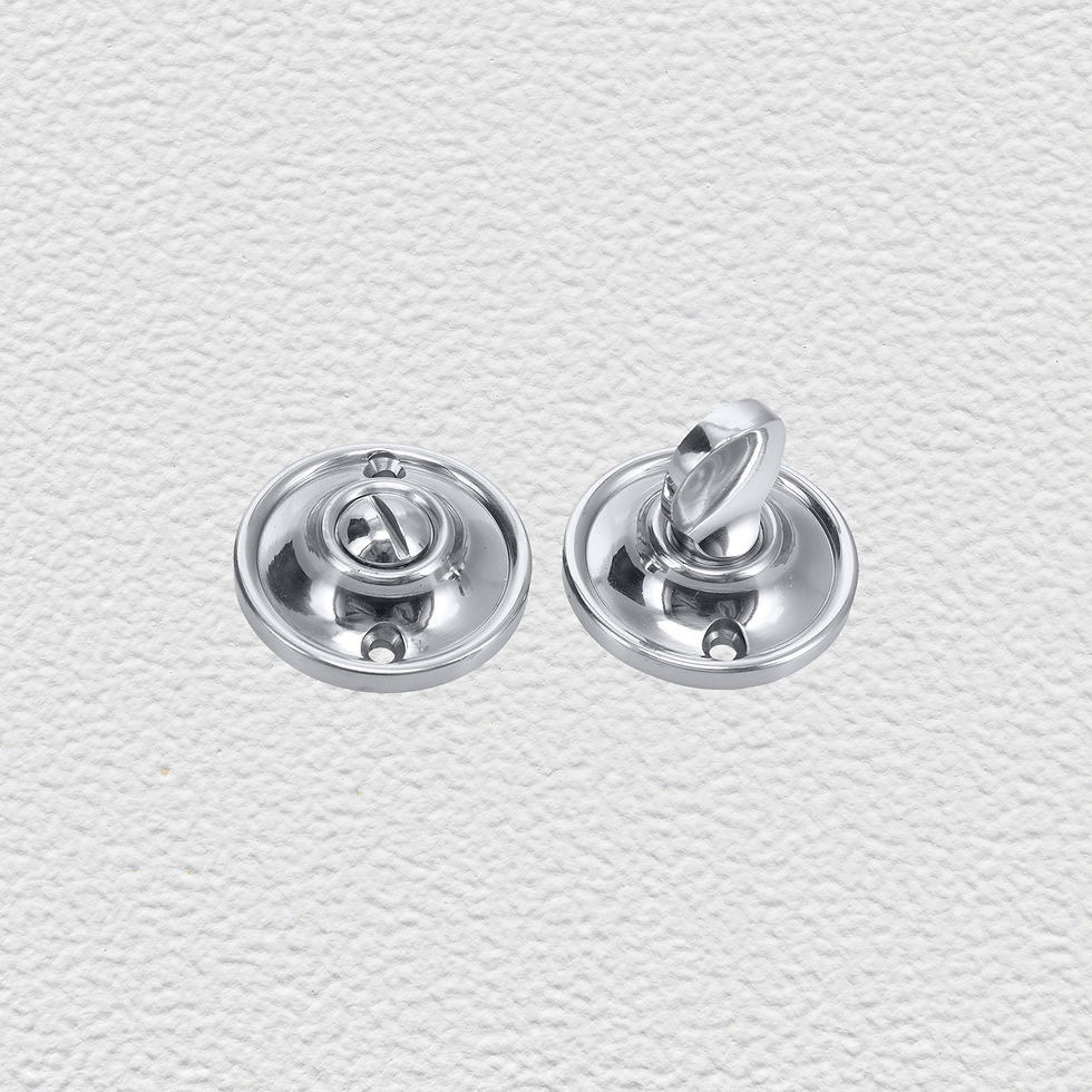 Thumbnail: Domino Brass - 9109 Round Traditional Privacy Turn D45mm