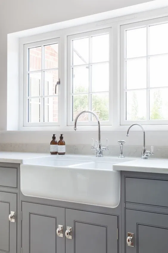 Thumbnail: Shaws - Farnworth Double 930 Fine Fireclay Sink - 930 x 470mm