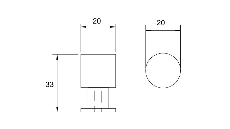 Thumbnail: Kethy - Modern PS326 Eibar Cupboard Knob D20mm