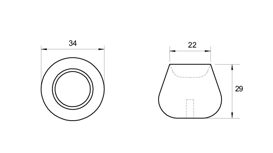 Thumbnail: Kethy - Timber - Flower Bud Cupboard Knob D34mm