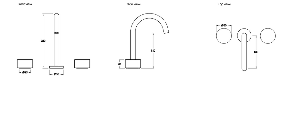 Thumbnail: Brodware - Halo - Basin Set with Squared Spout 1.9500.80.2.01+