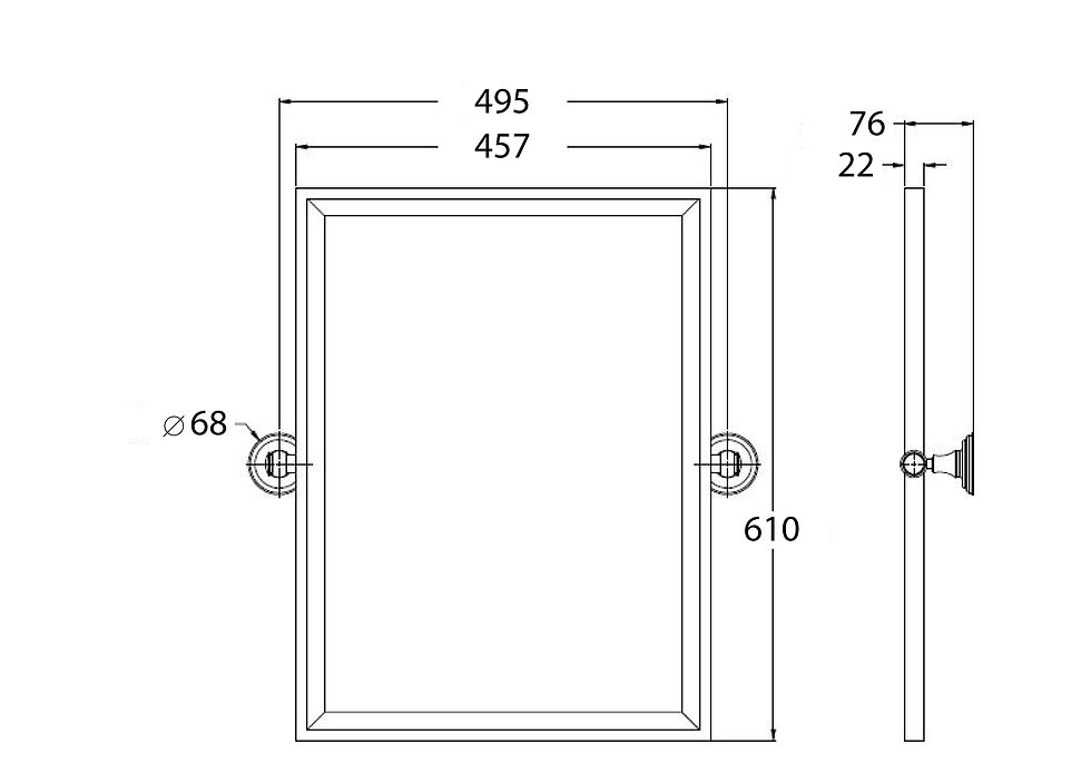 Thumbnail: Turner Hastings - Mayer Pivot Rectangle Mirror