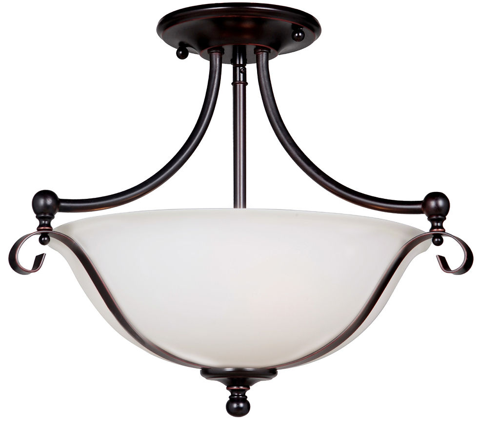 Lighting Inspirations - Dallas Semi Flush Interior Ceiling Light