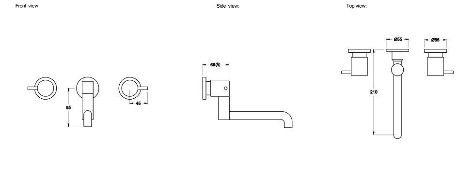Thumbnail: Brodware - City Stik - Wall Set with Double Swivel Spout 1.9929.00.3.01+