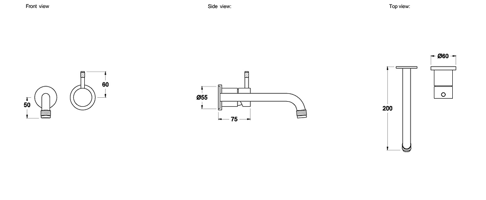 Thumbnail: Brodware - Yokato - Wall Mixer Set with 1" x 200mm Spout 1.9306.14.7.01+