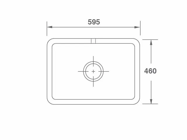 Thumbnail: Shaws - Butler 600 Fine Fireclay Sink - 595 x 460mm