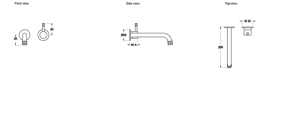 Thumbnail: Brodware - Yokato - Wall Mixer Set with 200mm Spout 1.9306.04.7.01+