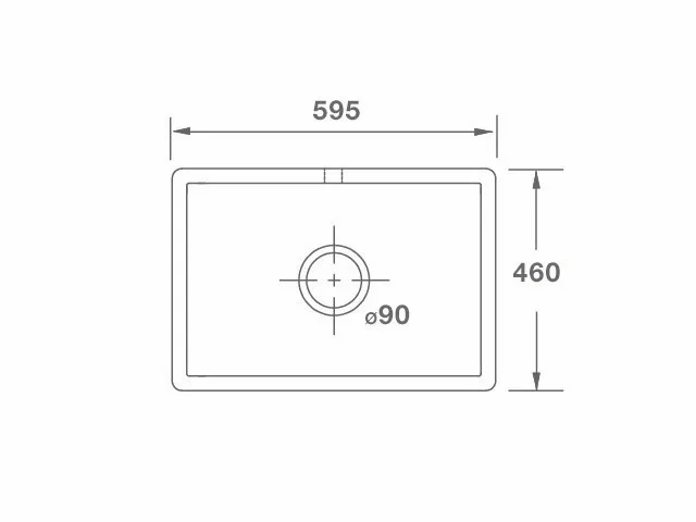 Thumbnail: Shaws - Shaker 600 Fine Fireclay Sink - 595 x 460mm