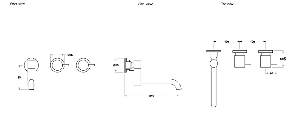 Thumbnail: Brodware - City Stik - Wall Set with Double Swivel Spout 1.9929.08.3.01+