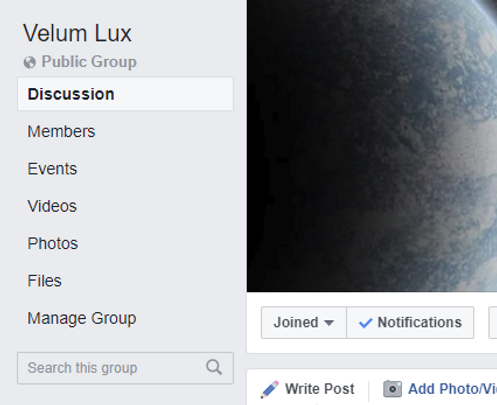 Velum Lux Facebook