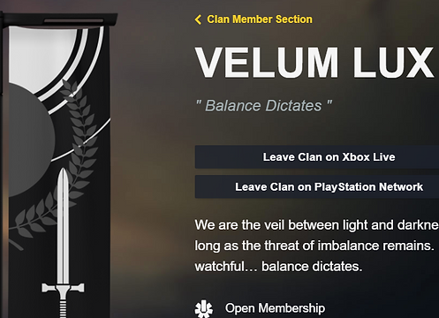Velum Lux Bungie.net