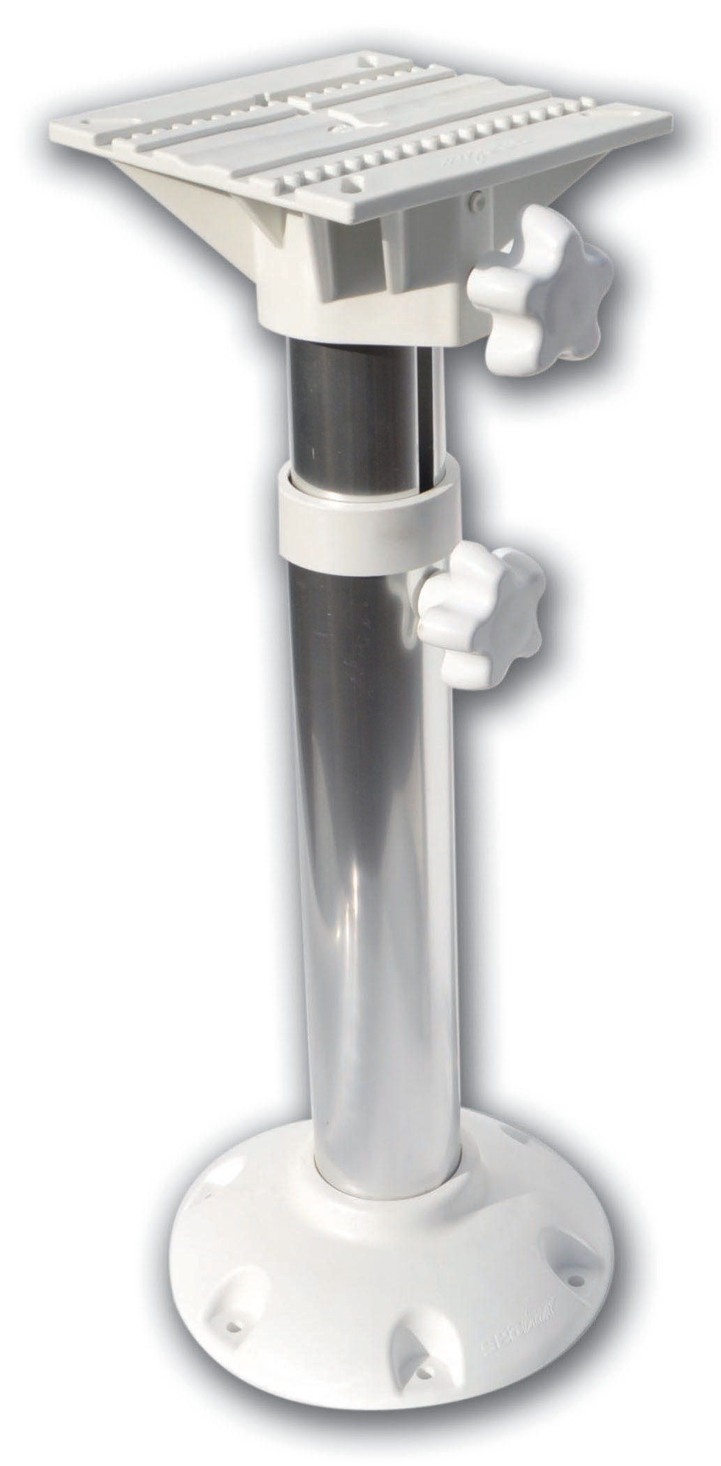 Aluminum Adjustable Telescopic Boat Seat Pedestal Swivel Head 49-76cm 19.5-30"