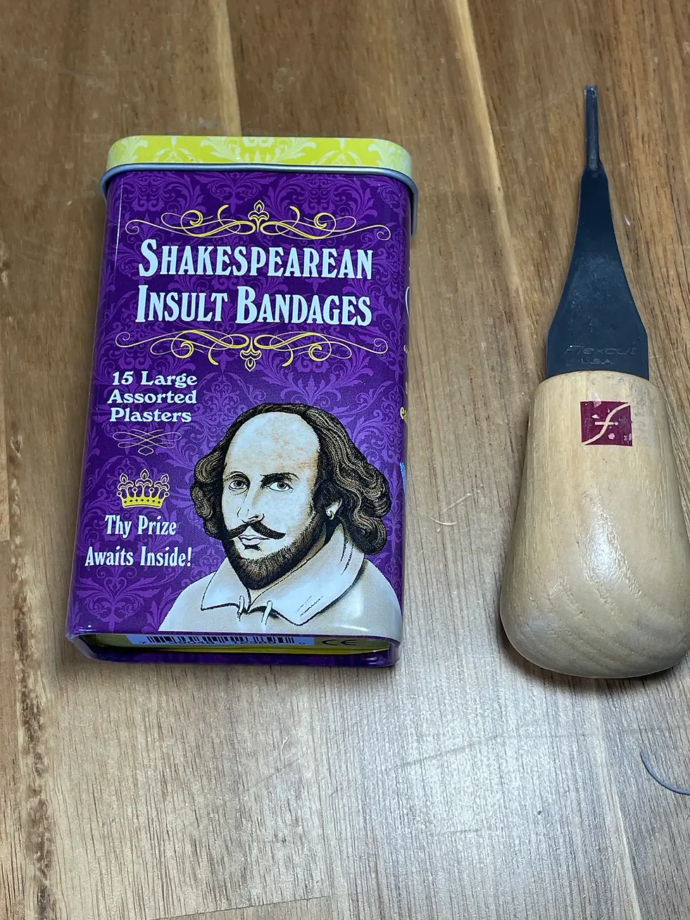 Shakespeare has my back, or fingers in this case