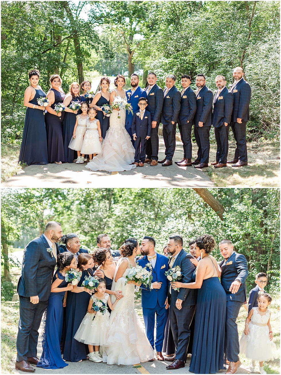 Manzo's Banquet Hall Wedding Des Plaines Illinois Wedding Photographer Navy Blue Betsy Johnson Wedding Shoes Something Blue