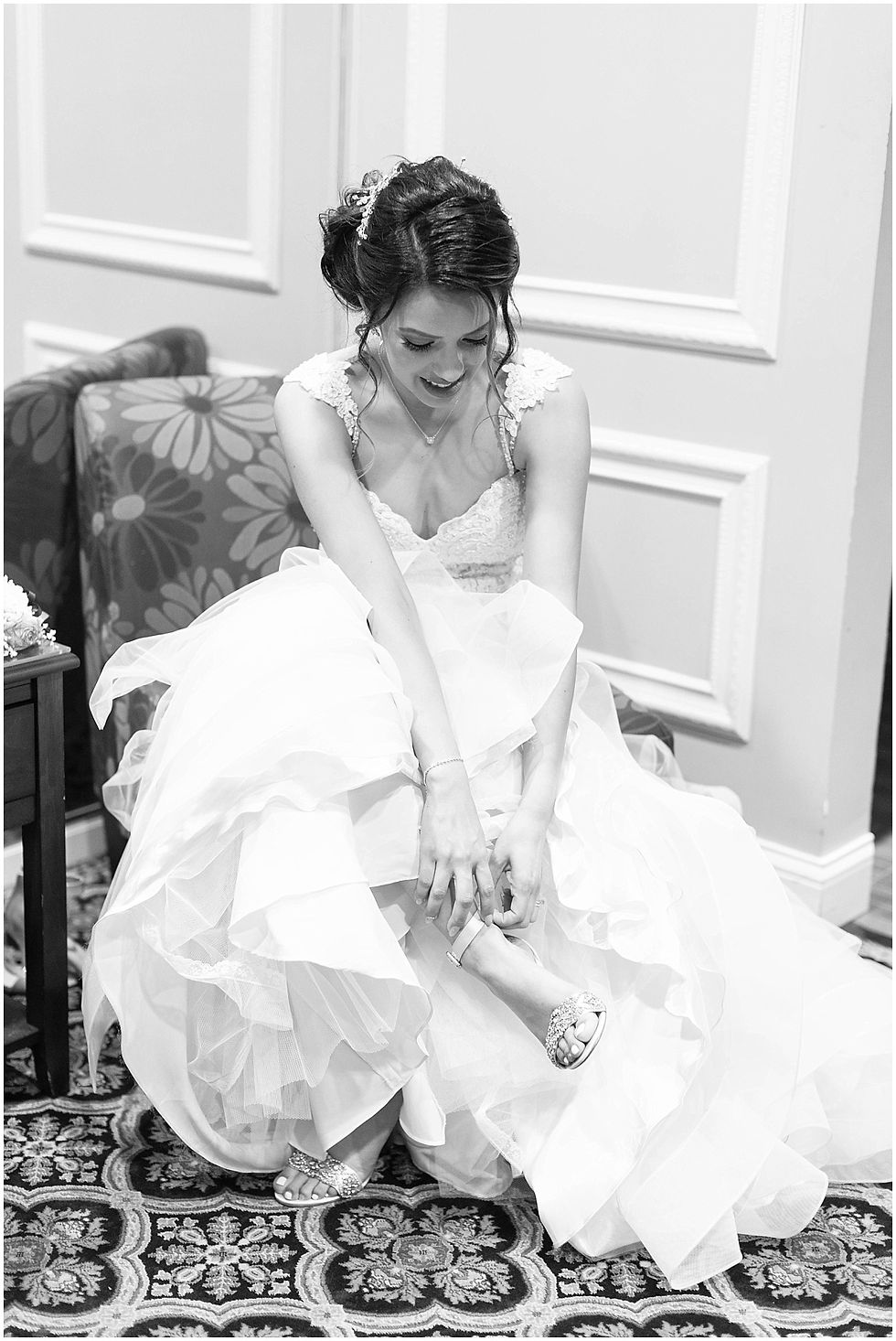 Manzo's Banquet Hall Wedding Des Plaines Illinois Wedding Photographer Navy Blue Betsy Johnson Wedding Shoes Something Blue