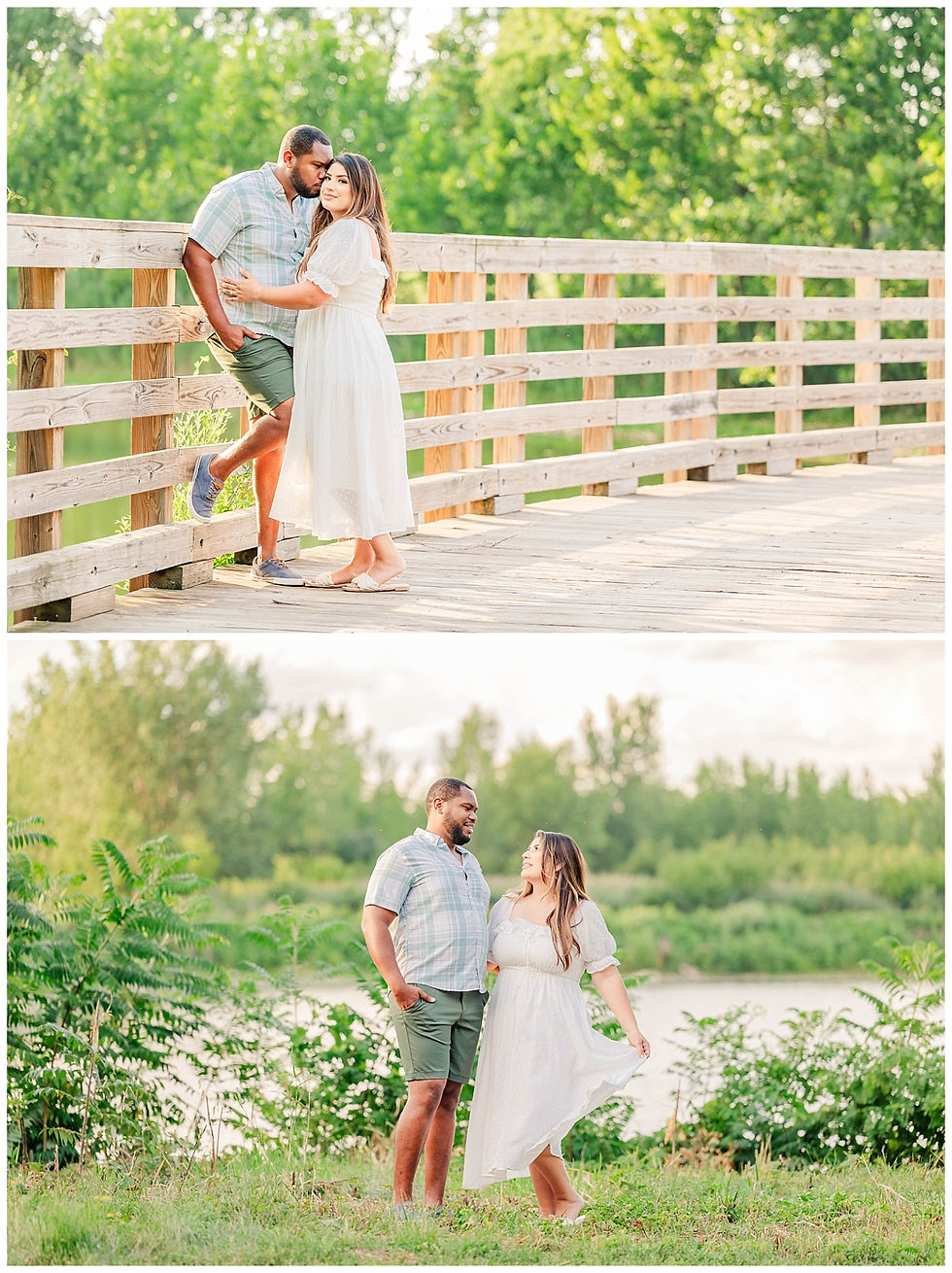 Lake Chaminwood Preserve Minooka IL Engagement Session Joliet Wedding Photographer Engaged photos