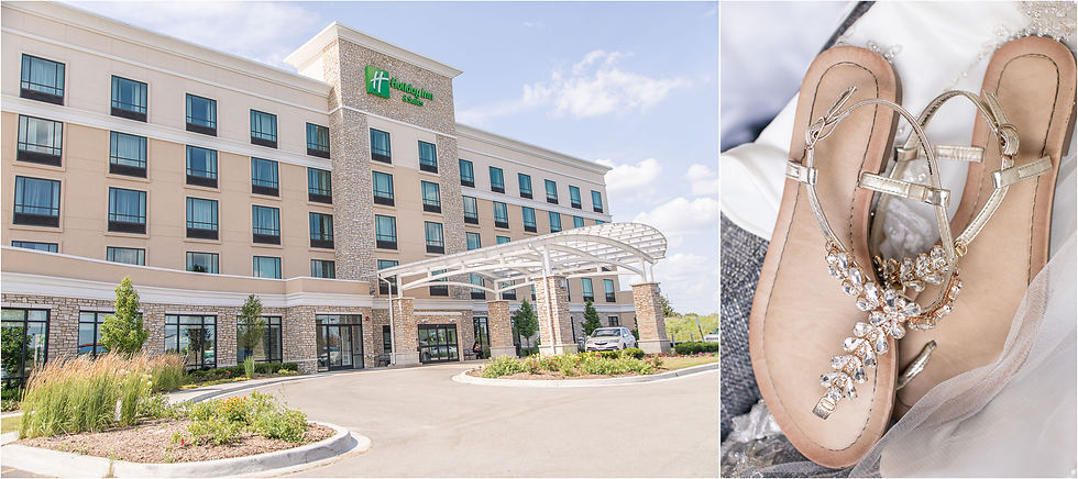 Joliet wedding photographer summer weddings burgandy gold and navy holiday inn joliet shoes sandals