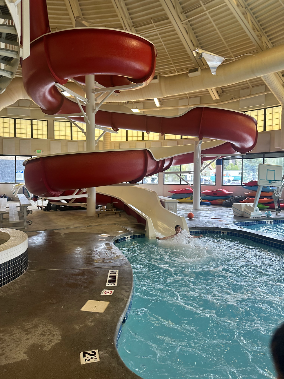 Water Slide and pool at Teton County Rec Center Jackson, Wyoming
