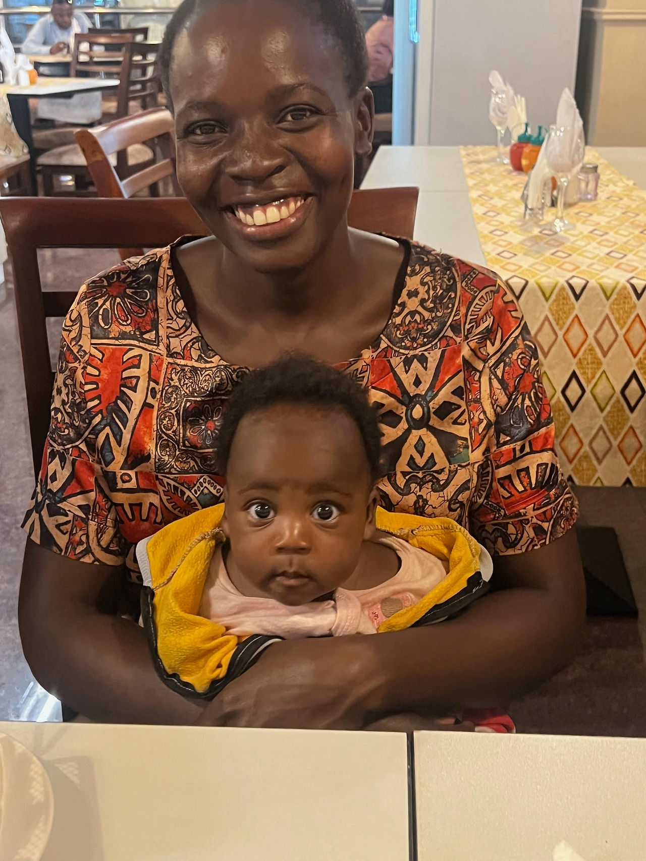 A KEF Scholar with her baby