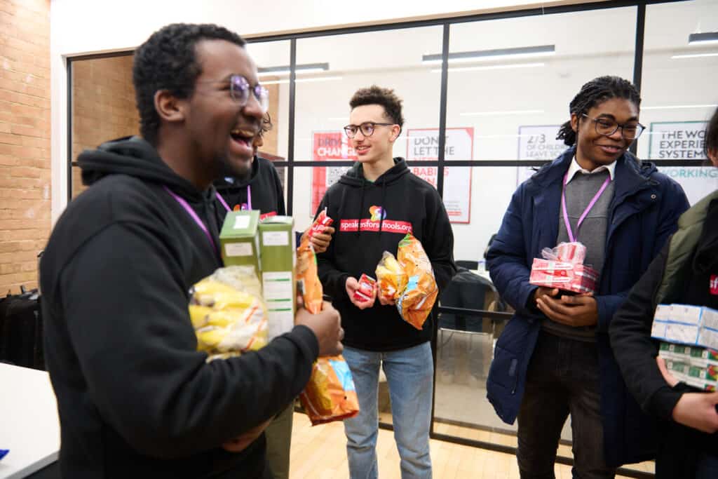 Lunch break for Speakers for Schools Youth Council