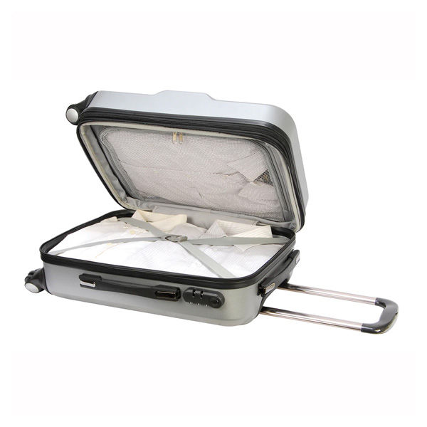 תמונה ממוזערת: מזוודה טרולי 4 גלגלים "20 בוסטון בצבע כסף