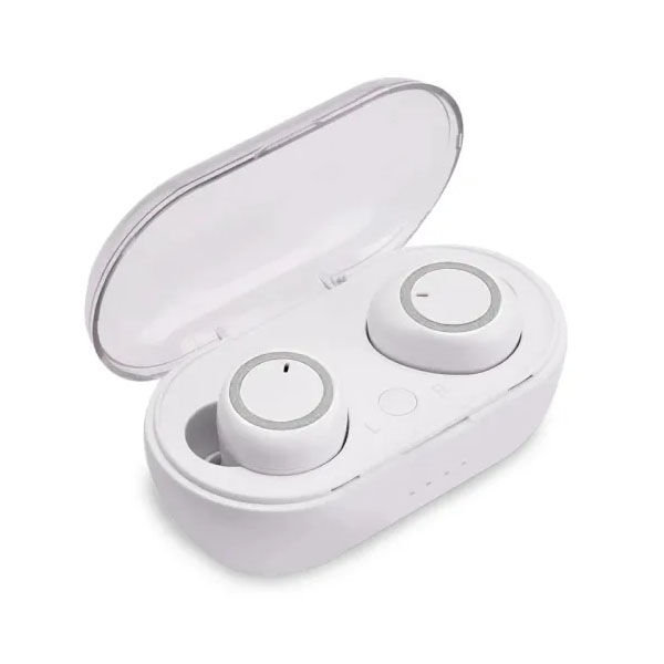 IN-EAR אוזניות כפתור בלוטוס בצבע לבן