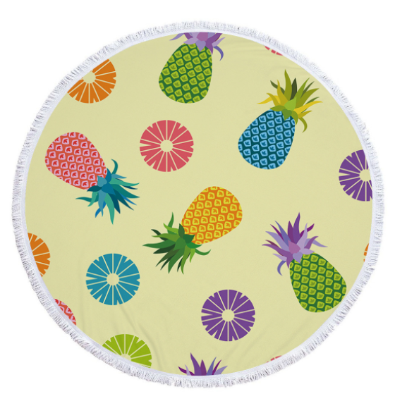 תמונה ממוזערת: הדפסה על לונג עגול עם פרנזים