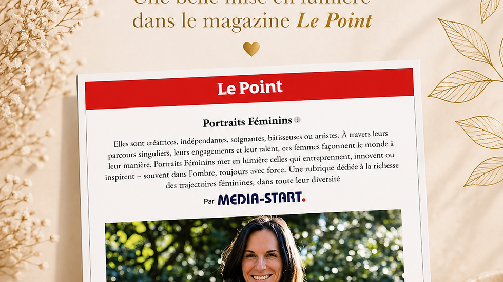 Article de presse présentant Lamia Mamma dans le magazine Le Point mettant en avant son accompagnement en développement personnel