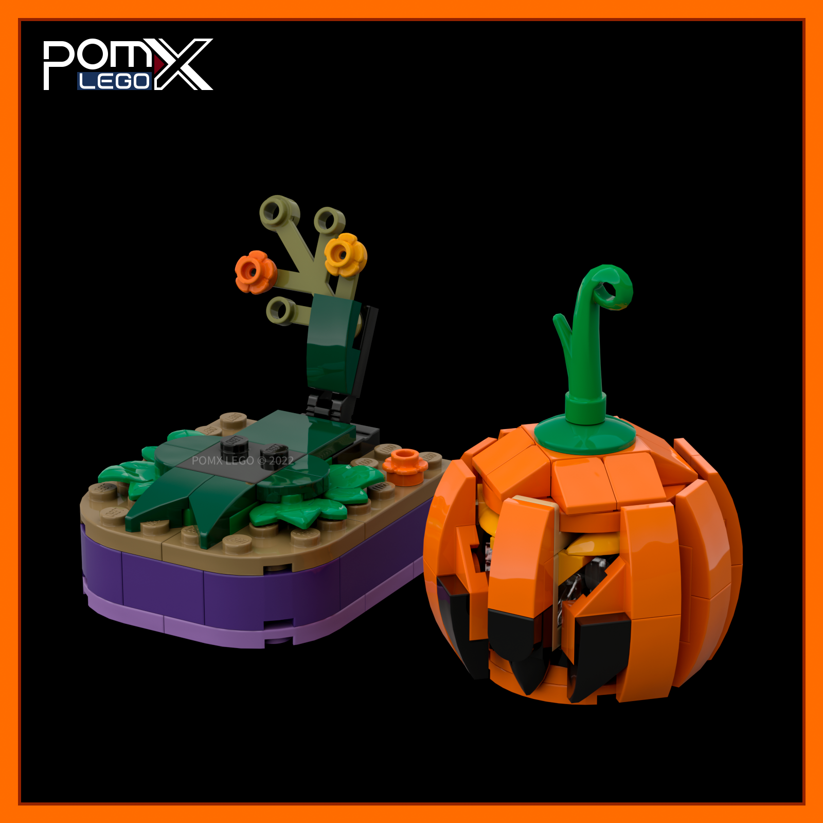 LEGO MOC-124499 Lighted Halloween Pumpkin Type A (2022) by pomx