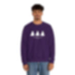 Thumbnail: Embroidered Ghostly Vibes Crewneck Sweatshirt – Spooky Pullover- Multiple Colors