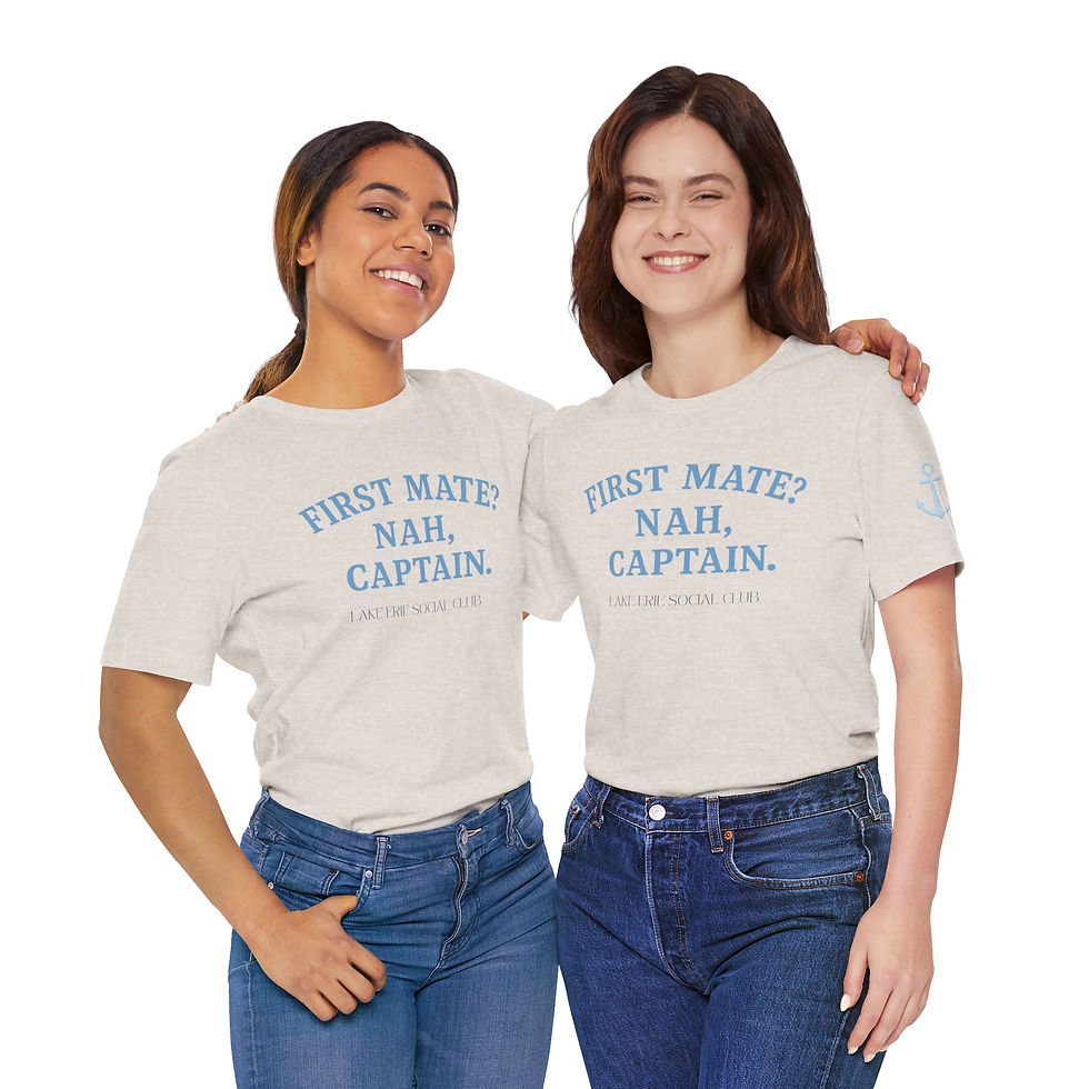 Thumbnail: First Mate? Nah, Captain. Women’s Nautical Graphic Tee- Multiple Colors