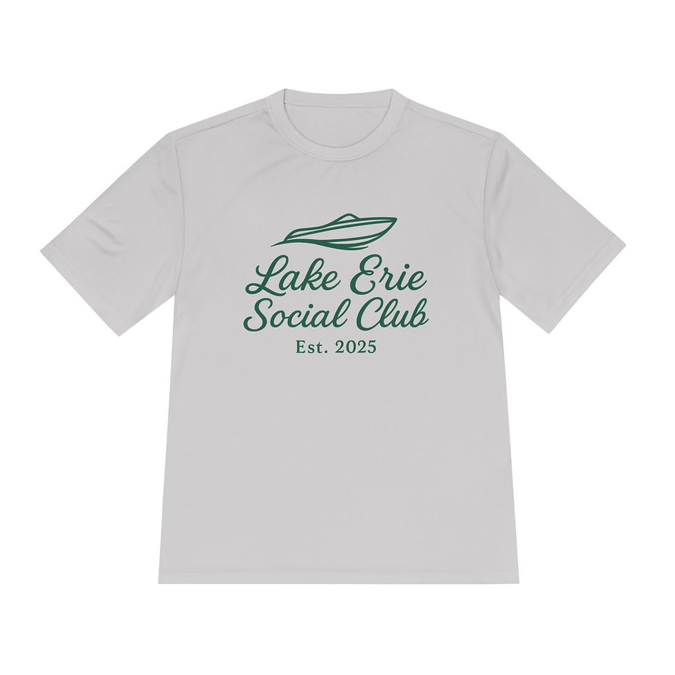 Thumbnail: Lake Erie Social Club Unisex Moisture Wicking Tee - Multiple Colors