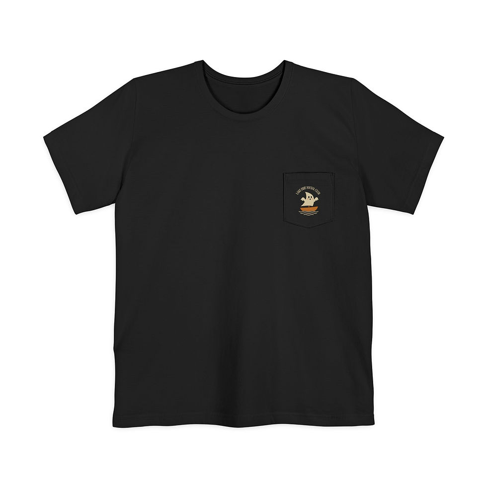 Lake Erie Social Club Ghost Ship Pocket Tee – Unisex Halloween T-Shirt