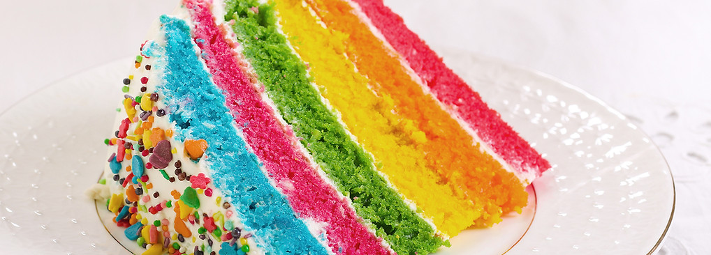 Regenbogenkuchen