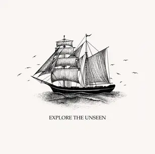 Sailing Ship – Stippling Ink Drawing