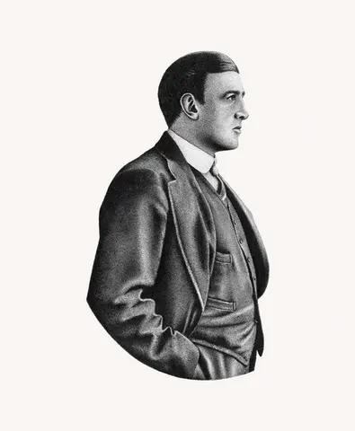 Stippling ink portrait of Ernest Shackleton, inspirational portrait drawing