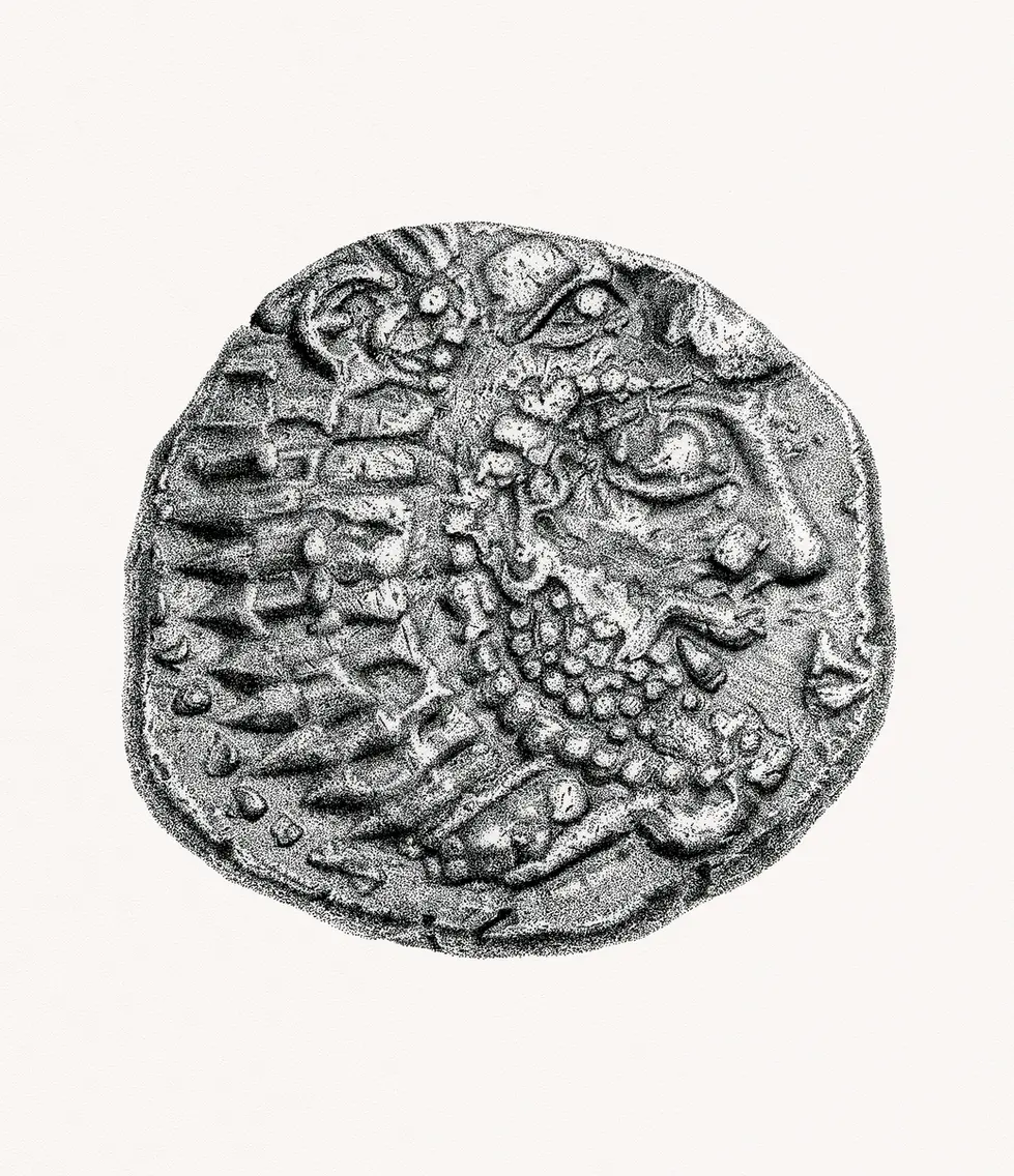 Bearded Head of Heracles , Greek mythology decor