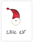 Little elf with red cap