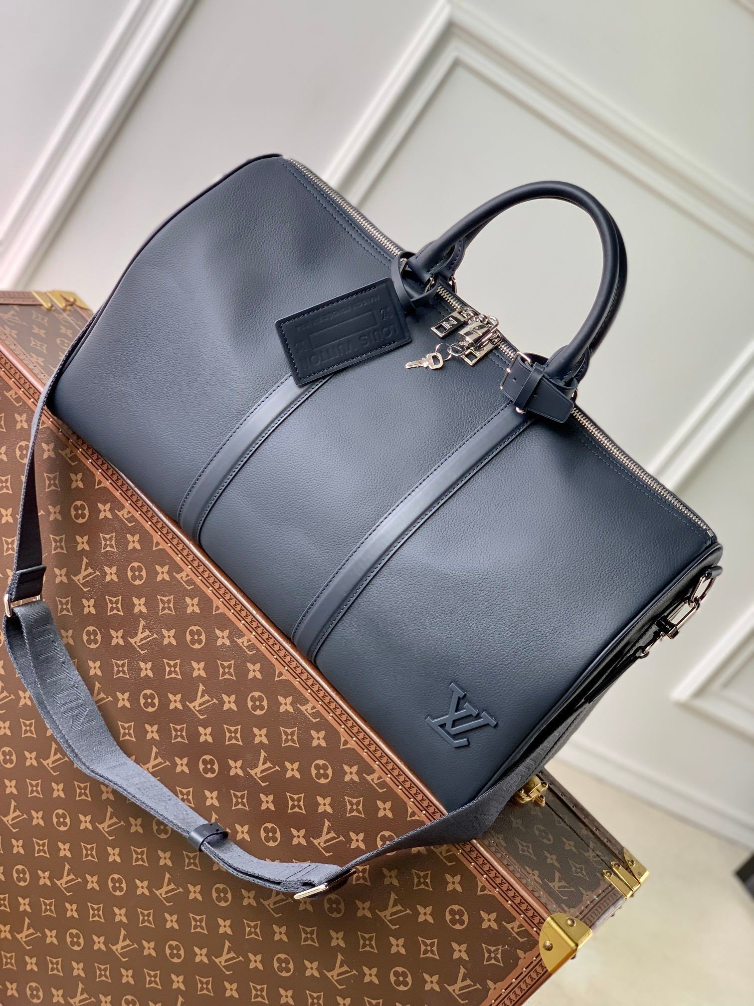 Keepall Bandoulière Aerogram 50 - Navy Blue