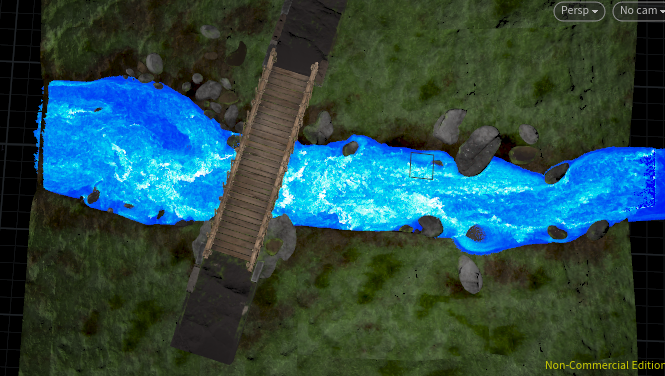 River Bridge - Main Flip Simulation and white water