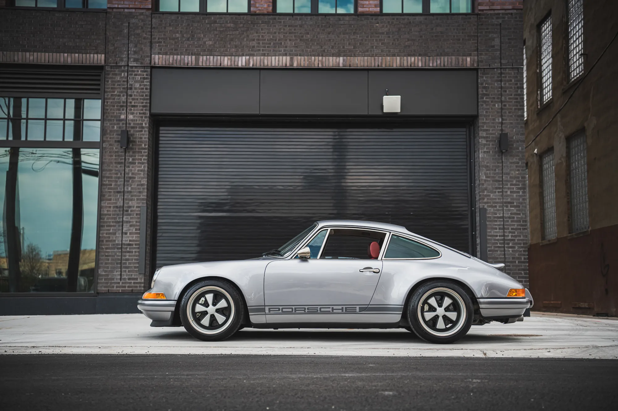Grey Porsche original photo