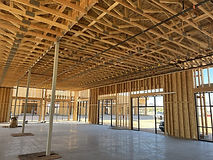 “Framing and structural work for a new commercial building by KCK Construction & Remodeling in Brentwood, CA.